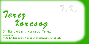 terez korcsog business card