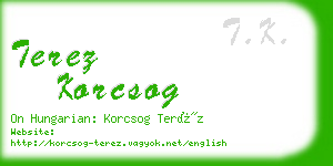 terez korcsog business card